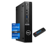 Dell Optiplex 7010MFF NN008O7010MFFP17 Dahili Intel UHD Graphics 770 Intel Core i7 13700T 32 GB 256 GB Windows 11 Pro Mini Pc + Zetta USB Flash Bellek