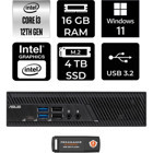 Asus PB63 PB63P1365 Dahili Intel UHD Graphics 730 Intel Core i3 13100 16 GB 4 TB Windows 11 Pro Mini Pc + Per4 USB Flash Bellek