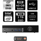 Dell Optiplex 7010MFF N002O7010MFFP339 Dahili Intel UHD Graphics Intel Core i5 13500T 40 GB 2 TB FreeDos Mini Pc + Per4 USB Flash Bellek