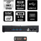 Asus PL64 PL64P340 Dahili Intel Iris Xe Graphics Intel Core i7 1255U 40 GB 4 TB FreeDos Mini Pc + Per4 USB Flash Bellek