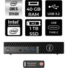 Dell Optiplex 7010MFF N002O7010MFFP338 Dahili Intel UHD Graphics Intel Core i5 13500T 40 GB 1 TB FreeDos Mini Pc + Per4 USB Flash Bellek