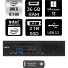 Asus PB63 PB63P1334 Dahili Intel UHD Graphics 730 Intel Core i3 13100 36 GB 2 TB Windows 11 Home Mini Pc + Per4 USB Flash Bellek