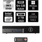 Dell Optiplex 7010MFF N002O7010MFFP449 Dahili Intel UHD Graphics Intel Core i5 13500T 64 GB 2 TB Windows 11 Pro Mini Pc + Per4 USB Flash Bellek