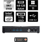 Asus PL64 PL64P443 Dahili Intel Iris Xe Graphics Intel Core i7 1255U 48 GB 1 TB Windows 11 Pro Mini Pc + Per4 USB Flash Bellek