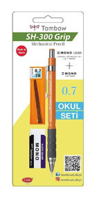 Tombow SH-300 Silgili Metal Metalik Turuncu 0.7 mm Versatil Kalem