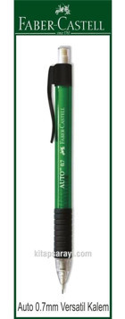 Faber-Castell Auto 1388 Silgili Metal Metalik Yeşil 0.7 mm Versatil Kalem