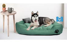 Mavi Vitrin Ultrasoft Yıkanabilir Büyük Irk İç Mekan Köpek Yatağı Yeşil