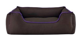 Pet Comfort Alpha Yıkanabilir Büyük Irk İç Mekan Köpek Yatağı Mor-Kahverengi