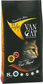 Van Cat 33/15 Kuzu Eti-Pirinç Az Tahıllı Yetişkin Kuru Kedi Maması 15 kg