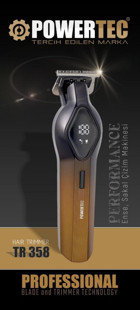 Powertec TR-358 Saç Sakal 3 Başlıklı Çok Amaçlı Islak Kuru Tıraş Makinesi