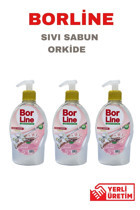 Bor Line Orkide Alkolsüz Antibakteriyel Organik Nemlendiricili Parabensiz 3'lü 400 ml Sıvı Sabun