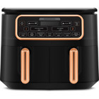 Karaca Air Pro Cook Duo Ev Yemeği XXXL Airfryer 8 lt Çift Gözlü Yağsız Black Copper Sıcak Hava Fritözü