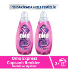 Omo Express Fresh Capcanlı Renkler 37 Yıkama Renkli Ve Siyahlar Sıvı Deterjanı 2 x 1480 ml