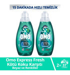 Omo Express Fresh Kötü Koku Karşıtı 37 Yıkama Beyaz Ve Renkliler Sıvı Deterjanı 2 x 1480 ml
