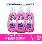 Omo Express Fresh Capcanlı Renkler 37 Yıkama Renkli Ve Siyahlar Sıvı Deterjanı 3 x 1480 ml