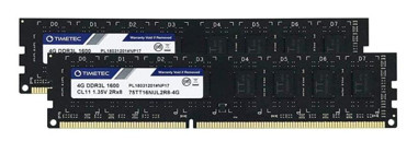 Timetec 8 GB DDR3 2x4 1600 MHz Ram Siyah