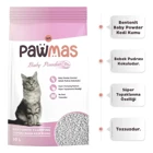 Pawmas Bebek Pudrası Kokulu Topaklanan İnce Taneli Bentonit Kedi Kumu 10 lt