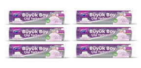 Parex Büyük Boy 60x70 cm Çöp Poşeti 10x6 Adet Beyaz