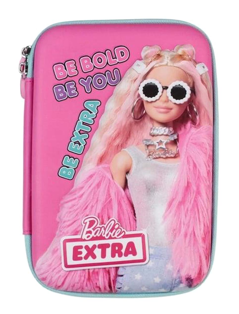 Dolphin Pembe Düz Bez Bölmeli Tek Gözlü Barbie Dikdörtgen Cüzdan Kalemlik