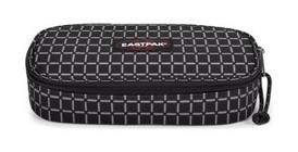 Eastpak Oval Single Refleks Beyaz-Siyah Düz Bez Tek Gözlü Oval Cüzdan Kalemlik