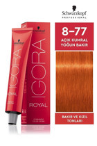 Schwarzkopf Igora Royal 8-77 Açık Kumral Yoğun Bakır Krem Saç Boyası 60 ml