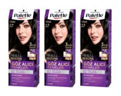 Palette Göz Alıcı 1-0 Siyah Krem Saç Boyası 3x50 ml