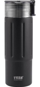 Tyeso Tritan Çelik 600 ml Outdoor Termos Siyah