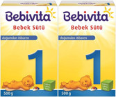Bebivita Yenidoğan Laktozsuz Tahıllı Glutensiz Probiyotikli 1 Numara Devam Sütü 2x500 gr