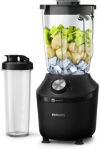 Philips 2000 ml Plastik Hazneli Buz Kırıcılı 4 Bıçaklı Kişisel Tekli Sürahili Blender Siyah