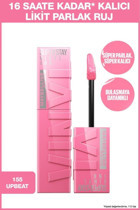 Maybelline New York Super Stay Vınyl Ink 155 Upbeat Kalıcı Parlak Likit Fırçalı Ruj