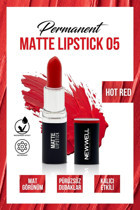 New Well Permanent Matte 5 Hot Red Kalıcı Mat Krem Lipstick Ruj
