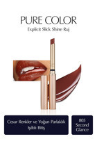 Estée Lauder Pure Color Explicit Slick Shine 803 Second Glance Işıltılı Krem Lipstick Ruj