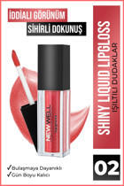 New Well Shiny 2 Parlak Likit Fırçalı Ruj