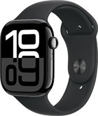 Apple Watch Series 10 GPS WatchOS Su Geçirmez 46 mm Simsiyah Alüminyum Kasa ve Siyah Kauçuk Kordon Dikdörtgen Unisex Akıllı Saat