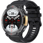 Rabbit Store Microwear Run 2 Android GPS 46 mm Silikon Kordon Yuvarlak Erkek Akıllı Saat Haki
