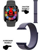Bunnys Watch 8 Android GPS 45 mm Silikon Kordon Kare Unisex Akıllı Saat Mor