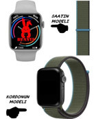 Rabbit Store Watch 8 Pro Android 45 mm Silikon Kordon Kare Unisex Akıllı Saat Yosun Yeşili