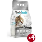 Benty Sandy Topaklanan İnce Taneli Aktif Karbonlu Bentonit Kedi Kumu 4x5 lt