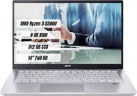 Acer Swift 3 SF314-43 NX.AB1EY.002 Harici AMD Radeon RX Vega 7 AMD Ryzen 5 5500U 8 GB Ram 512 GB SSD 14 inç Full HD FreeDos Laptop