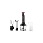 Schafer Chef Mix 800 ml Plastik Hazneli Turbolu 4 Bıçaklı 4'lü El Blender Siyah