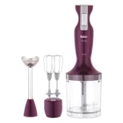 Fakir Trinity 700 ml Plastik Hazneli Buz Kırıcılı Turbolu 4 Bıçaklı 3'lü Blender Seti Mor
