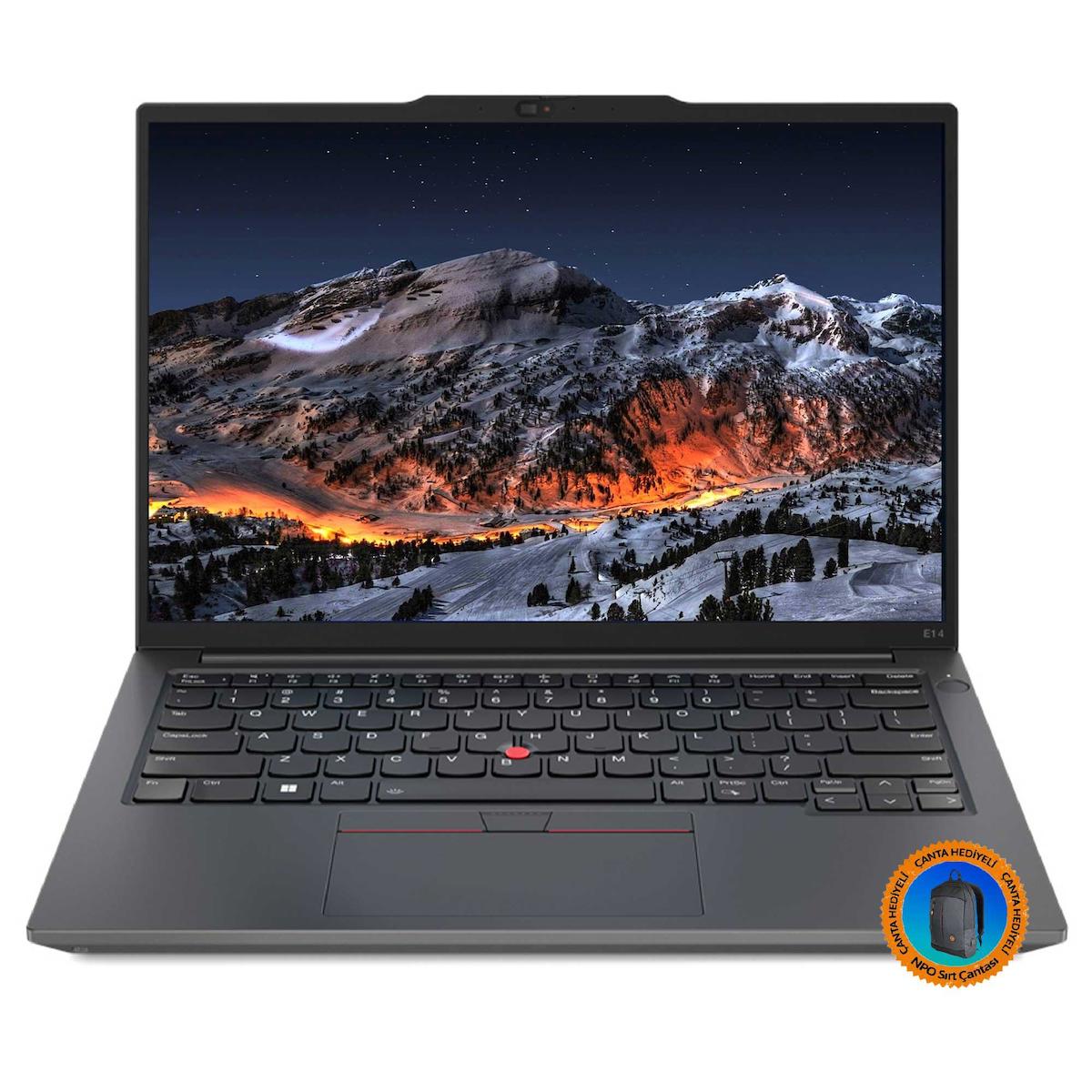 Lenovo E14 21JR0009TX11 CNT012 Harici AMD Radeon RX Vega 7 AMD Ryzen 5 7530U 40 GB Ram 512 GB SSD 14 inç Full HD Windows 11 Pro Laptop