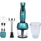 Fakir Lucca 500 ml Plastik Hazneli Turbolu Çift Bıçaklı 4'lü Blender Seti Pembe
