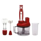 Fakir Ivy 1500 ml Plastik Hazneli Turbolu 4 Bıçaklı Blender Seti Kırmızı