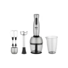 Fakir Lucca Q 500 ml Plastik Hazneli Turbolu Çift Bıçaklı Blender Seti Gri