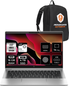 HP Elitebook 640 G10 8A570EA Harici Intel Iris Xe Graphics Eligible Intel Core i5 1335U 16 GB Ram 4 TB SSD 14 inç Full HD FreeDos Laptop + Per4 Çanta