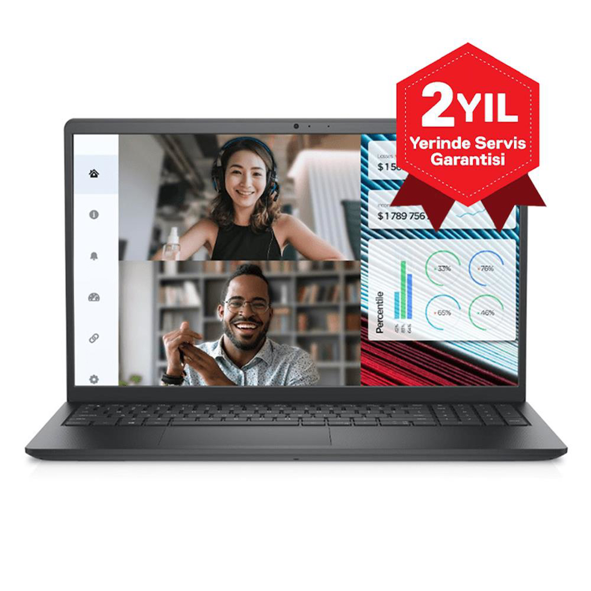 Dell Vostro 3520 N3001PV3520U Harici Intel UHD Graphics Intel Core i3 1215U 8 GB Ram 512 GB SSD 15.6 inç Full HD Ubuntu Laptop