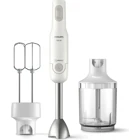 Philips Promix 500 ml Plastik Hazneli Turbolu Çift Bıçaklı 3'lü Mini El Blender Beyaz