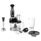 Arzum Soprano Max Multi AR1004 1500 ml Plastik Hazneli Turbolu Çift Bıçaklı 3'lü Blender Seti Siyah