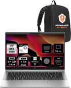 HP Elitebook 640 G10 8A570EA Harici Intel Iris Xe Graphics Eligible Intel Core i5 1335U 64 GB Ram 4 TB SSD 14 inç Full HD Windows 11 Pro Laptop + Per4 Çanta